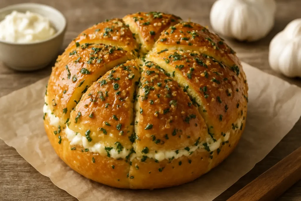 Korean Cream Cheese Garlic Bread