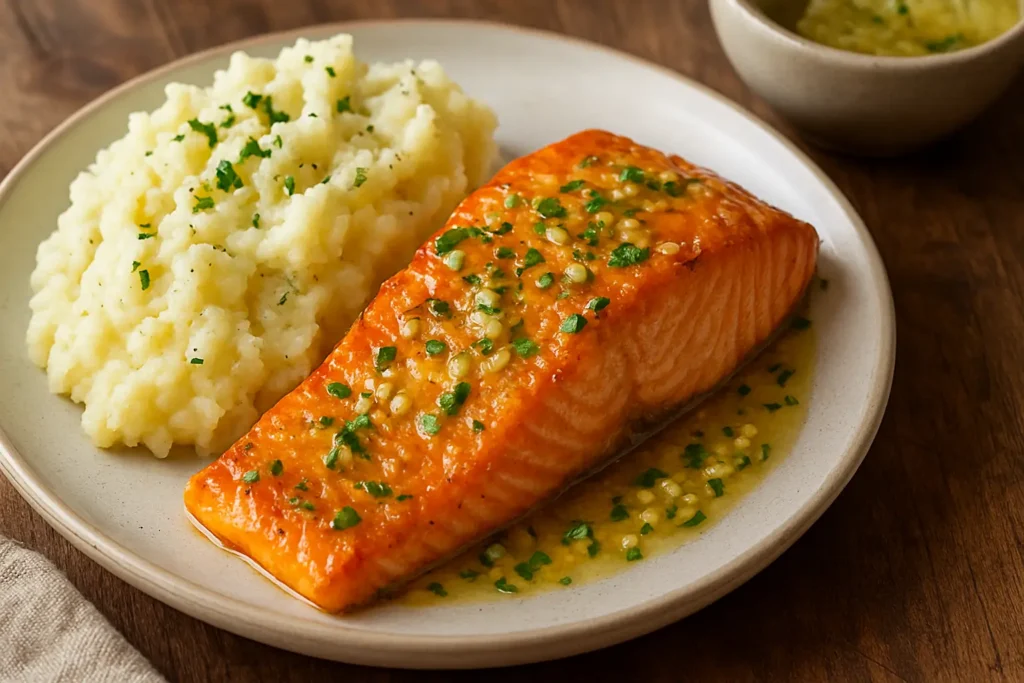 Easy Garlic Butter Salmon for Weight Loss (Only 350 Calories!) Easy Garlic Butter Salmon for Weight Loss Only 350 Calories 1 Easy Garlic Butter Salmon for Weight Loss (Only 350 Calories!)