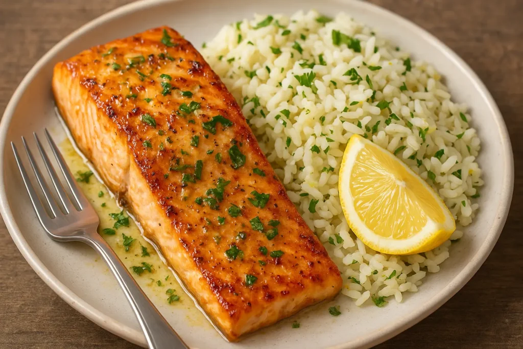 Easy Garlic Butter Salmon for Weight Loss (Only 350 Calories!) Easy Garlic Butter Salmon for Weight Loss Only 350 Calories 4 Easy Garlic Butter Salmon for Weight Loss (Only 350 Calories!)