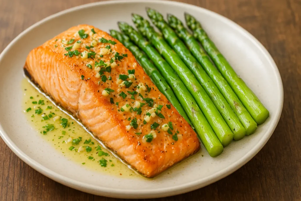 Easy Garlic Butter Salmon for Weight Loss (Only 350 Calories!) Easy Garlic Butter Salmon for Weight Loss Only 350 Calories 5 Easy Garlic Butter Salmon for Weight Loss (Only 350 Calories!)
